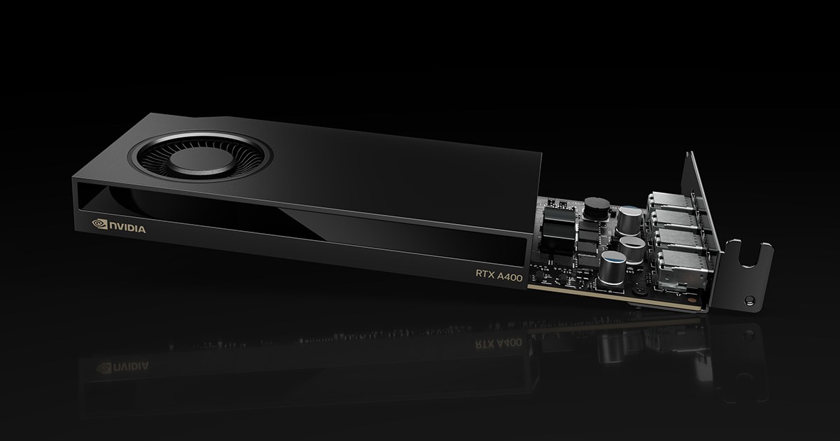 NVIDIA RTX A400 GPU — official product image