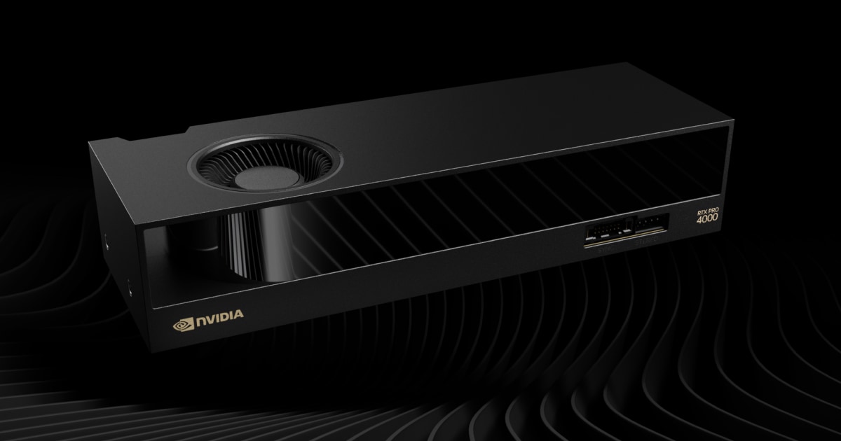 NVIDIA RTX PRO 4000 Blackwell SFF Edition GPU — official product image