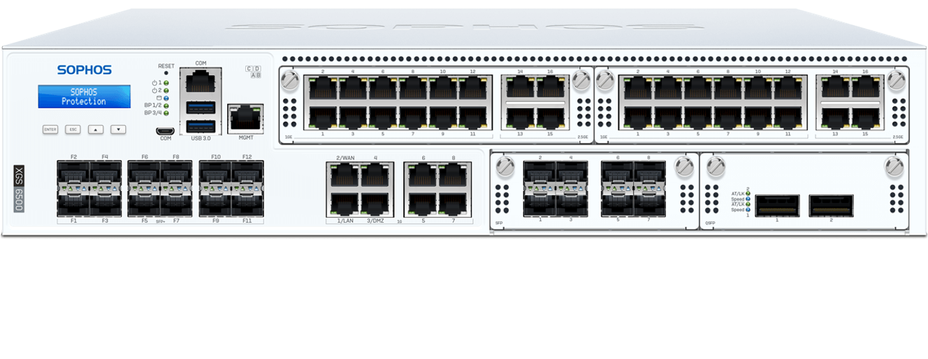Sophos XGS 5500 firewall — representative product image (Sophos XGS 6500 shown)