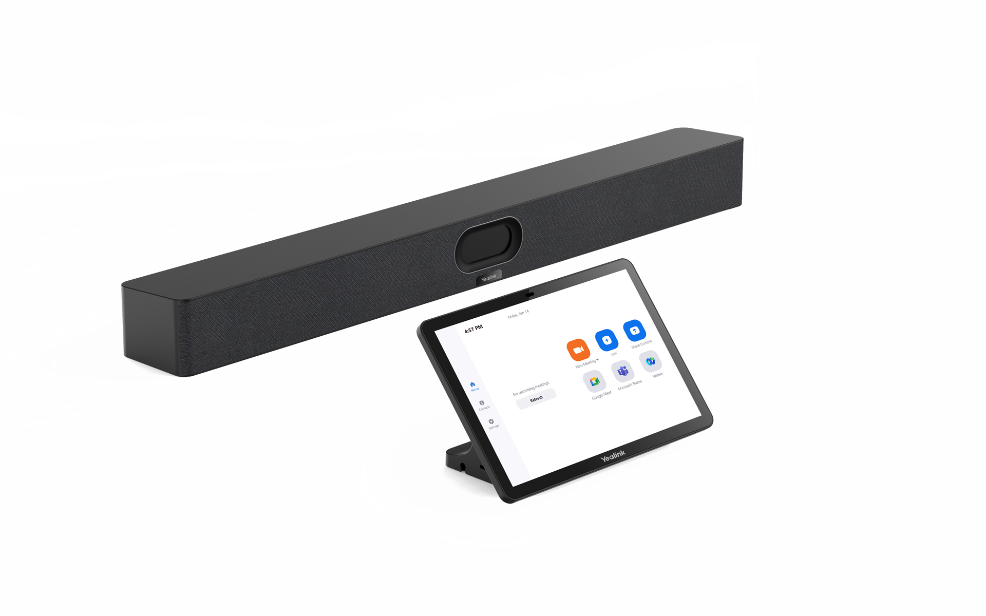 Yealink MeetingBar A40 with touch panel — official product image